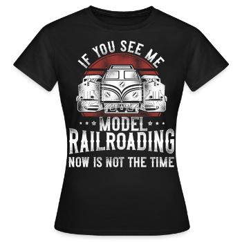 Freight Diesel Train Driver - Women's T-Shirt - black - Front - AI Model Female 172 dark (172cm)