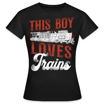 Freight Diesel Train Driver - Women's T-Shirt - black - Front - AI Model Female 172 dark (172cm)