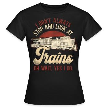 Freight Diesel Train Driver - Women's T-Shirt - black - Front - AI Model Female 172 dark (172cm)