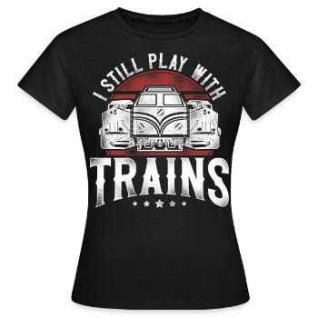 Conducteur de train diesel de marchandises - T-shirt Femme - noir - Devant - AI Model Female 172 dark (172cm)