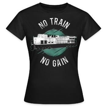 Conducteur de train diesel de marchandises - T-shirt Femme - noir - Devant - AI Model Female 172 dark (172cm)