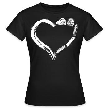 Conducteur de train diesel de marchandises - T-shirt Femme - noir - Devant - AI Model Female 172 dark (172cm)
