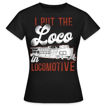 Conducteur de train diesel de marchandises - T-shirt Femme - noir - Devant - AI Model Female 172 dark (172cm)