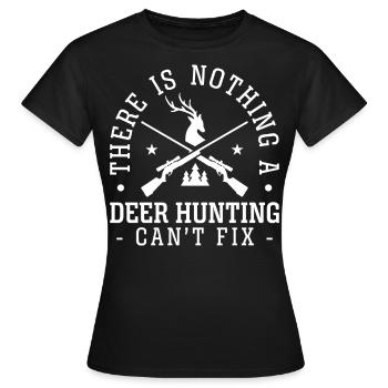 Chasseur de cerfs de cerfs de Chevreuil il y a - T-shirt Femme - noir - Devant - AI Model Female 172 dark (172cm)