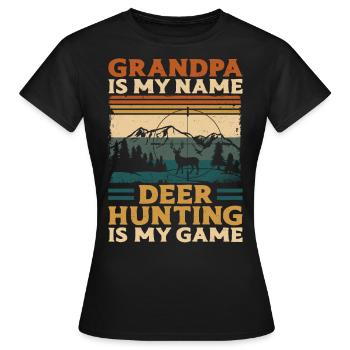 Chasseur de cerfs buck - T-shirt Femme - noir - Devant - AI Model Female 172 dark (172cm)