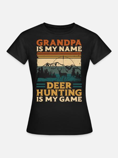 Buck Deer Hunting Hunter - Frauen T-Shirt - Schwarz