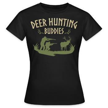 Chasse au cerf chasseur de cerfs - T-shirt Femme - noir - Devant - AI Model Female 172 dark (172cm)