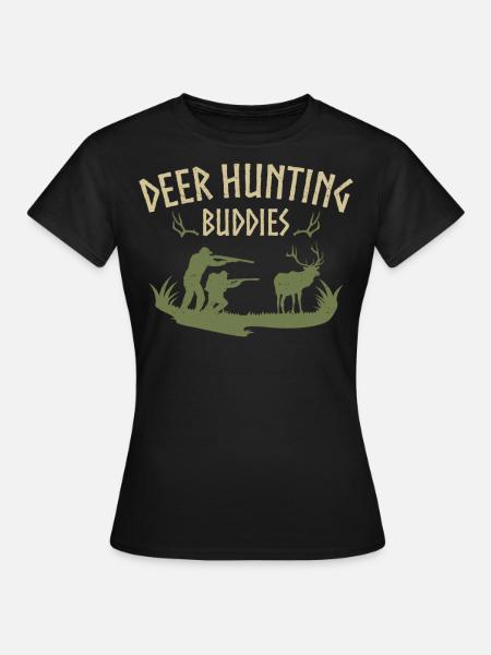 Buck Deer Hunting Hunter Deer - Frauen T-Shirt - Schwarz