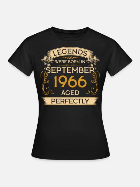 Birthday Legends were born in September 1966 - Women's T-Shirt - black