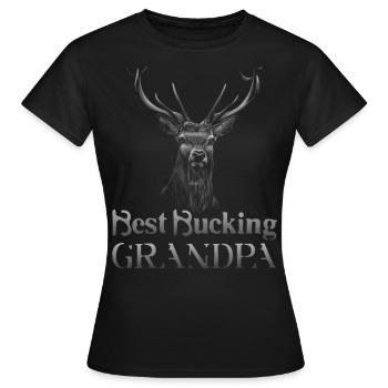 Chasseur de cerfs buck - T-shirt Femme - noir - Devant - AI Model Female 172 dark (172cm)