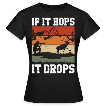 Chasseur de cerfs de Cerf Si c’est - T-shirt Femme - noir - Devant - AI Model Female 172 dark (172cm)