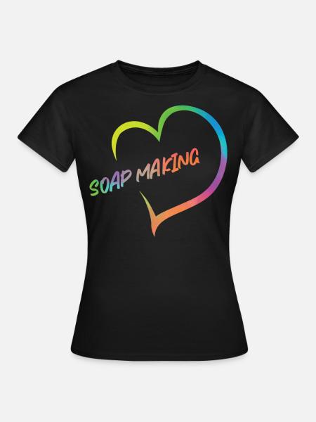 Soap Making Crafting Heart - Frauen T-Shirt - Schwarz