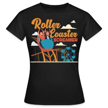 Roller Coaster Roller Coaster - Women's T-Shirt - black - Front - AI Model Female 172 dark (172cm)