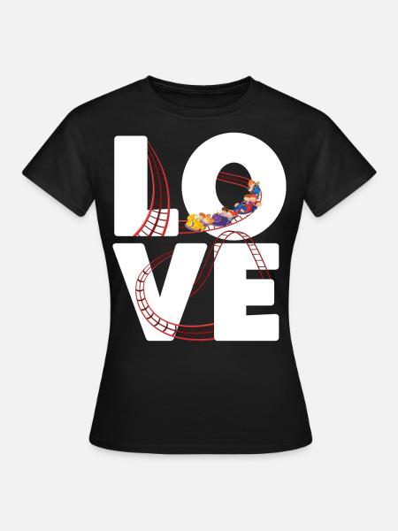 Roller Coaster Love - Frauen T-Shirt - Schwarz