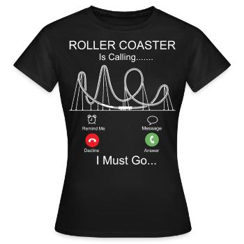 Roller Coaster Phone Display - Frauen T-Shirt - Schwarz - Vorne - AI Model Female 172 dark (172cm)
