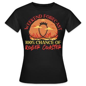 Prévisions du week-end des montagnes russes - T-shirt Femme - noir - Devant - AI Model Female 172 dark (172cm)