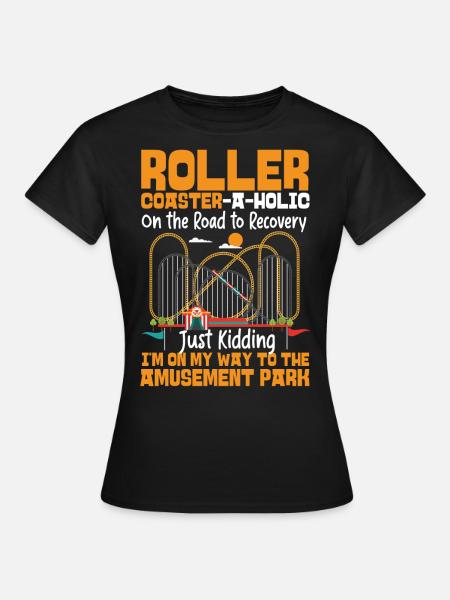 Roller Coaster Roller - Frauen T-Shirt - Schwarz