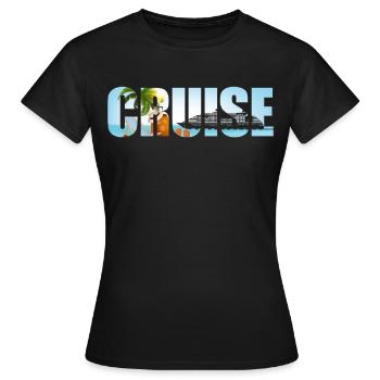 Croisière vacances croisière - T-shirt Femme - noir - Devant - AI Model Female 172 dark (172cm)