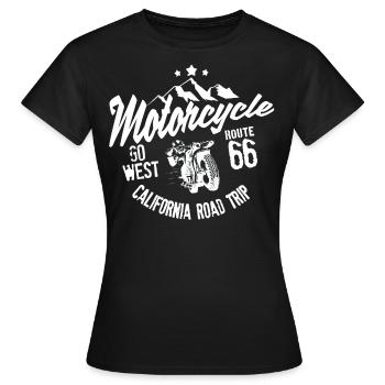 Motorcycle road trip California - T-shirt Femme - noir - Devant - AI Model Female 172 dark (172cm)