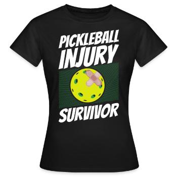 Pickleball Band-Aid Pickleball - Women's T-Shirt - black - Front - AI Model Female 172 dark (172cm)