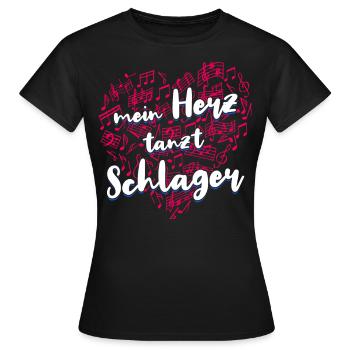 Fête de la musique folklorique Festival de village Ouftit Schlager allemand - T-shirt Femme - noir - Devant - AI Model Female 172 dark (172cm)