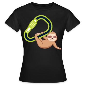 Bouldern, Klettern Freiklettern Kletterhalle - Frauen T-Shirt - Schwarz - Vorne - AI Model Female 172 dark (172cm)