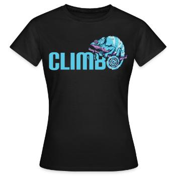 Bouldern, Klettern Freiklettern Kletterhalle - Frauen T-Shirt - Schwarz - Vorne - AI Model Female 172 dark (172cm)