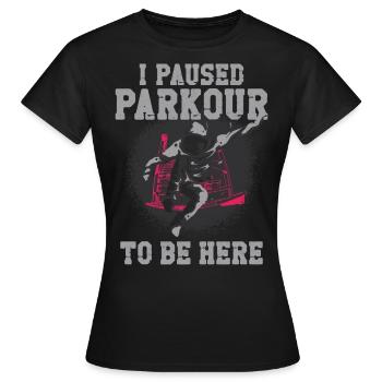Parkour Free Running Traceur - T-shirt Femme - noir - Devant - AI Model Female 172 dark (172cm)