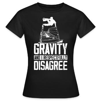 Parkour Free Running Traceur - T-shirt Femme - noir - Devant - AI Model Female 172 dark (172cm)