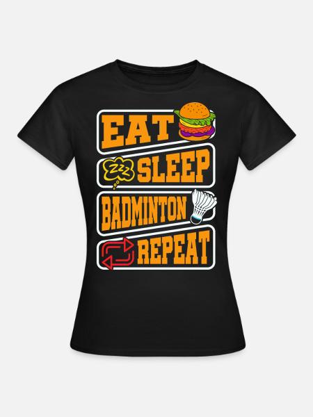 Federball Badminton - Frauen T-Shirt - Schwarz