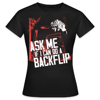 Parkour Free Running Traceur - T-shirt Femme - noir - Devant - AI Model Female 172 dark (172cm)