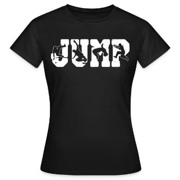 Parkour Free Running Traceur - T-shirt Femme - noir - Devant - AI Model Female 172 dark (172cm)