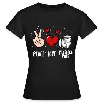 Prosecco Pong Drinking Game - Women's T-Shirt - black - Front - AI Model Female 172 dark (172cm)