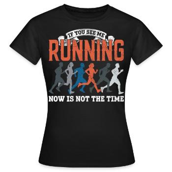 Running Runner Half Marathon - Women's T-Shirt - black - Front - AI Model Female 172 dark (172cm)
