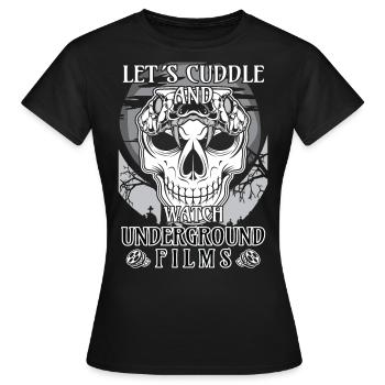 Film underground, Cinéma indépendant, Horreur - T-shirt Femme - noir - Devant - AI Model Female 172 dark (172cm)