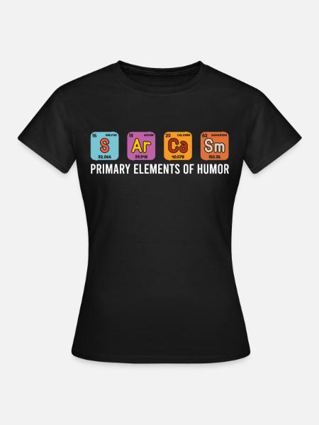 Periodensystem Witze Memes, Chemie, Physik - Dame-T-shirt - sort