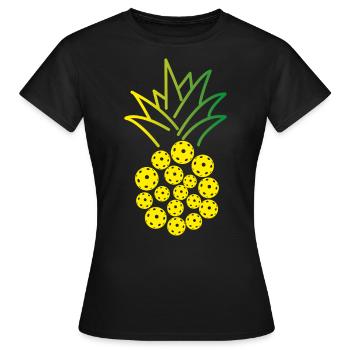 Pickleball Pineapple - Women's T-Shirt - black - Front - AI Model Female 172 dark (172cm)