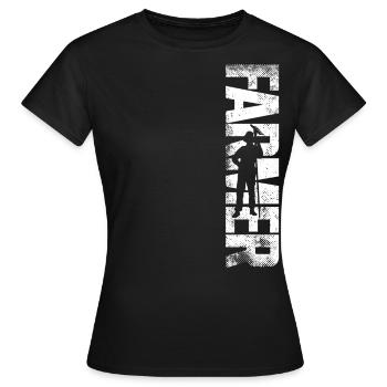 Farming Farmer Vintage Farmer - Frauen T-Shirt - Schwarz - Vorne - AI Model Female 172 dark (172cm)