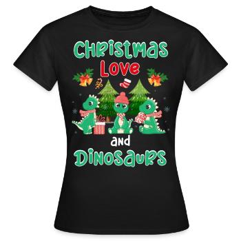 This Boy Loves Dinosaur Kids Boy Boy Dino - Women's T-Shirt - black - Front - AI Model Female 172 dark (172cm)