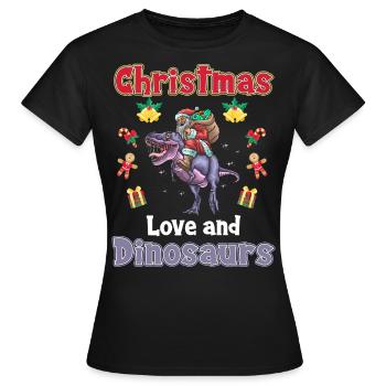This Boy Loves Dinosaur Kids Boy Boy Dino - Women's T-Shirt - black - Front - AI Model Female 172 dark (172cm)