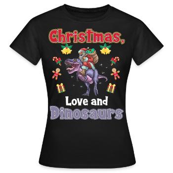 This Boy Loves Dinosaur Kids Boy Boy Dino - Women's T-Shirt - black - Front - AI Model Female 172 dark (172cm)