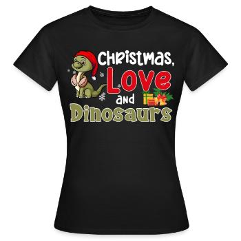 This Boy Loves Dinosaur Kids Boy Boy Dino - Women's T-Shirt - black - Front - AI Model Female 172 dark (172cm)