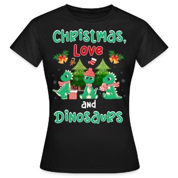 This Boy Loves Dinosaur Kids Boy Boy Dino - Women's T-Shirt - black - Front - AI Model Female 172 dark (172cm)