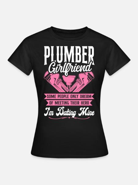 Plumbing Plumber Girlfriend - Frauen T-Shirt - Schwarz