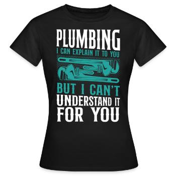 Plomberie Plombier Plomberie Vintage Plomberie - T-shirt Femme - noir - Devant - AI Model Female 172 dark (172cm)