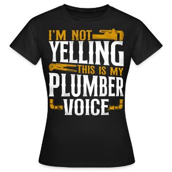 Plombier de plomberie vintage je ne suis pas - T-shirt Femme - noir - Devant - AI Model Female 172 dark (172cm)