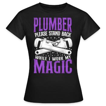 Plombier Plombier Plombier Vintage Plombier - T-shirt Femme - noir - Devant - AI Model Female 172 dark (172cm)