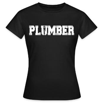 Plombier Plombier Plombier Vintage Plombier - T-shirt Femme - noir - Devant - AI Model Female 172 dark (172cm)