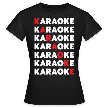 Karaoké Chanteur Karaoké - T-shirt Femme - noir - Devant - AI Model Female 172 dark (172cm)