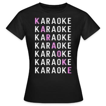 Karaoké Chanteur Karaoké - T-shirt Femme - noir - Devant - AI Model Female 172 dark (172cm)